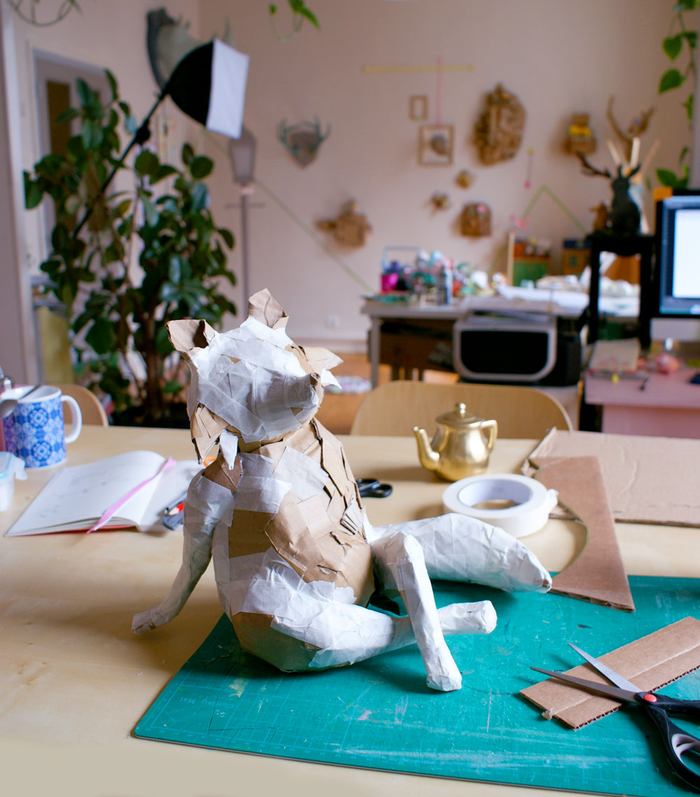 renard-diy-papier-mache-carton renard-diy-papier-mache-carton