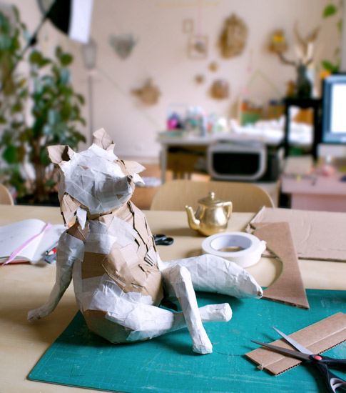 diy-papier-mache-renard diy-papier-mache-renard