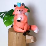 Renard en papier mâché